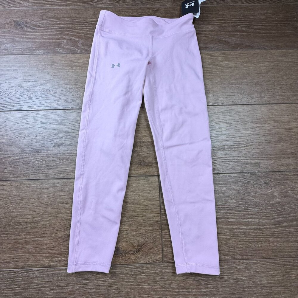 Under Armour Girls Movement Crop Leggings, Light Pink, NWT Youth M Athletic - Picture 2 of 7